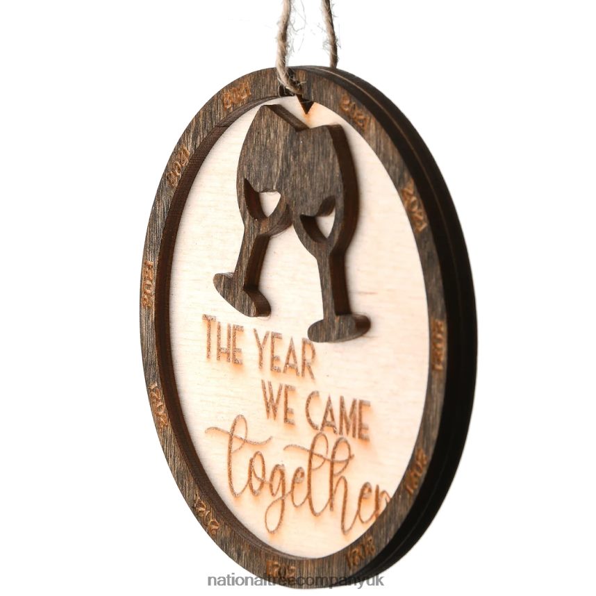 decoration | National Tree Company 2021 \The Year We Came Together\ Wood Christmas Ornament with Hanging Loop 3 in F2L4F533